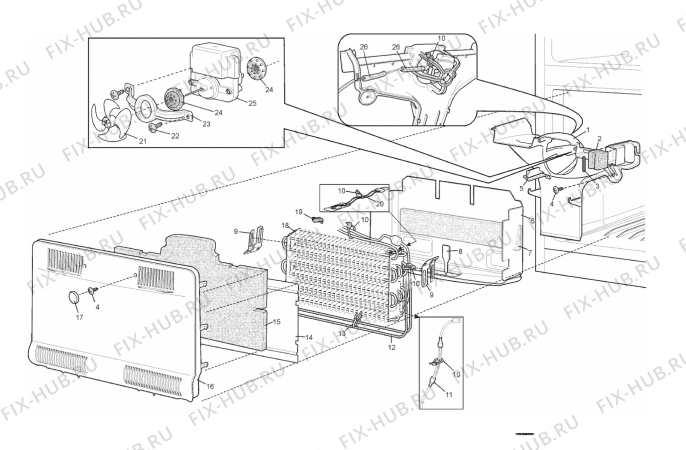 Взрыв-схема холодильника Electrolux ENB51801X-LE - Схема узла Section 3
