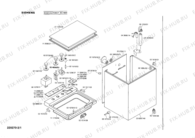 Схема №2 WA4800 с изображением Винт для стиралки Siemens 00021974