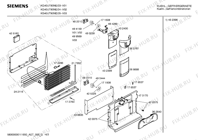 Схема №2 KG40UT90NE с изображением Инструкция по эксплуатации для холодильной камеры Siemens 00462624