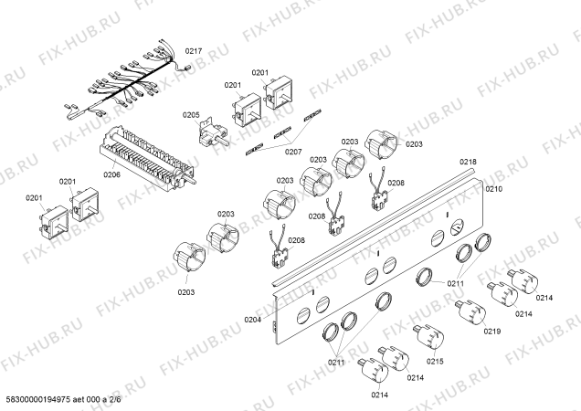 Схема №3 HCE853963F с изображением Ручка конфорки для духового шкафа Bosch 00628513