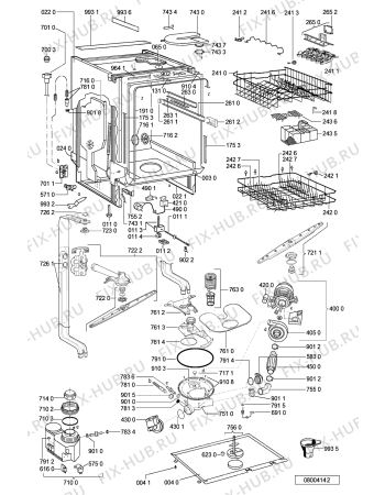 Схема №1 ADP 7405 WH с изображением Модуль (плата) управления для посудомоечной машины Whirlpool 481221479363