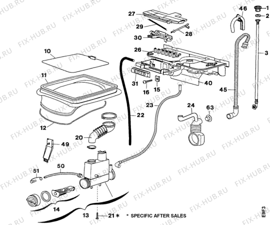 Взрыв-схема стиральной машины Zanussi TL870C - Схема узла Water equipment