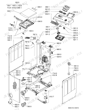 Схема №1 WAT UNIQ 612 AAA с изображением Модуль (плата) для стиралки Whirlpool 480111105166