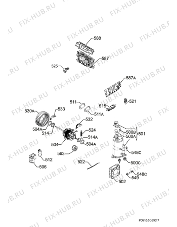 Взрыв-схема сушильной машины Zanussi ZDH8345NW - Схема узла Electrical equipment 268