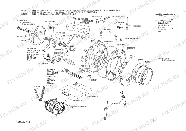 Взрыв-схема стиральной машины Bosch 0722044280 V449 - Схема узла 03
