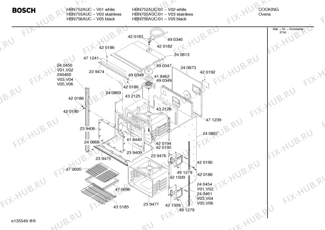 Схема №4 HBN756AUC с изображением Рамка для холодильной камеры Bosch 00239409