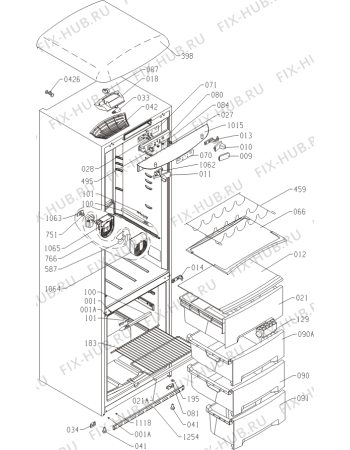 Схема №1 NRK60328OBK-L (412386, HZF3267AF) с изображением Сенсорная панель для холодильной камеры Gorenje 446814