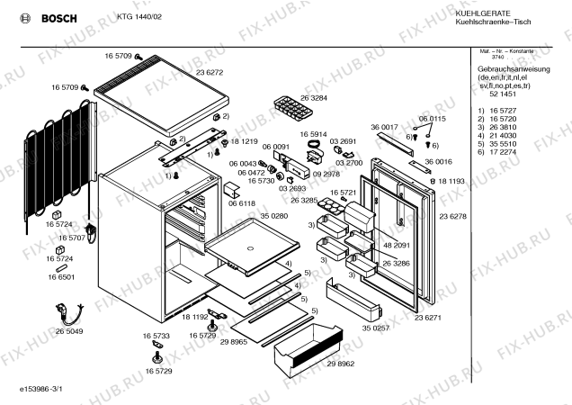 Схема №2 KTR1440FF с изображением Клапан для холодильника Bosch 00482091