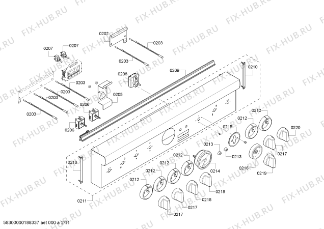 Схема №3 PRD364NLGC с изображением Кабель для плиты (духовки) Bosch 12006460