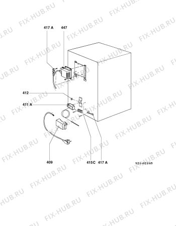 Взрыв-схема холодильника Electrolux RH236D - Схема узла Armature/fitting