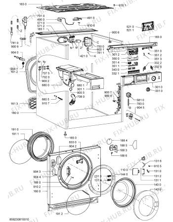 Схема №2 AWOC0714 (F091411) с изображением Наставление для стиралки Indesit C00365029