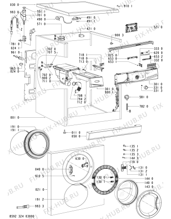 Схема №2 AWO 6146 с изображением Микромодуль для стиралки Whirlpool 480111100938