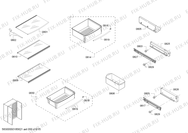 Схема №4 T48BD820NS с изображением Декоративная панель для посудомоечной машины Bosch 00718287
