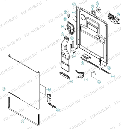 Взрыв-схема посудомоечной машины Gorenje FDW8216 IT   -Titanium (417626, DW90.2) - Схема узла 05