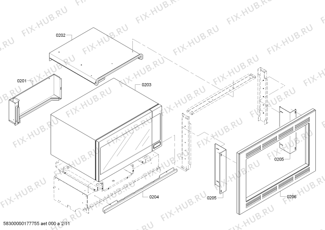 Схема №1 PODM301J с изображением Интерфейс для электропечи Bosch 11016094