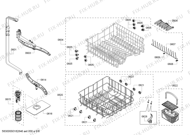 Схема №1 63013912015 Kenmore с изображением Панель управления для посудомойки Bosch 00689606