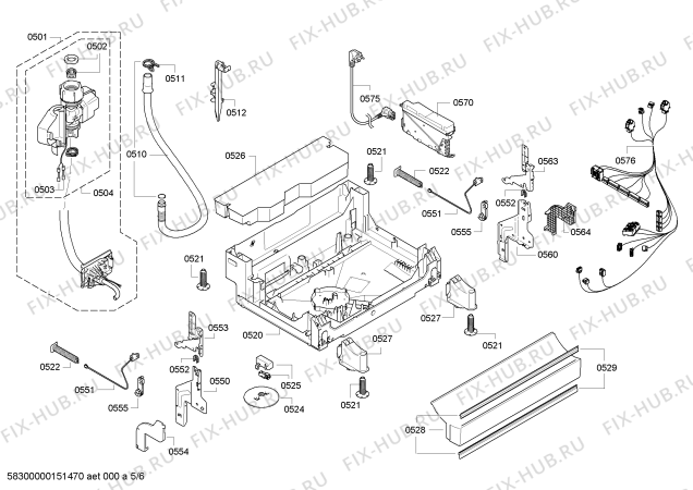 Схема №2 SMS50E58EU с изображением Передняя панель для посудомоечной машины Bosch 00677620