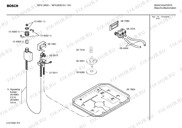 Схема №3 WM6143H SIWAMAT 6143 с изображением Кабель для стиралки Siemens 00265122