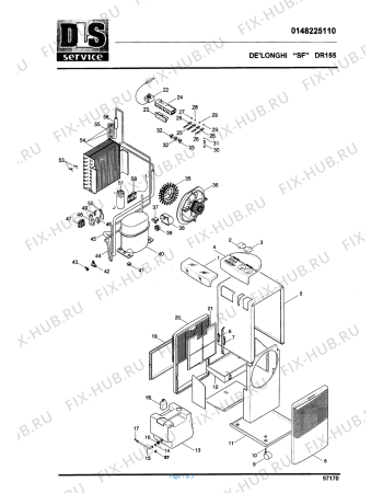 Схема №1 TASCIUGO ARIA DRY COMBI с изображением Инструкция по эксплуатации для увлажнителя и очистителя воздуха DELONGHI 5748000100