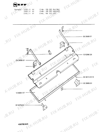 Взрыв-схема плиты (духовки) Neff 195303042 2393.11XY - Схема узла 03