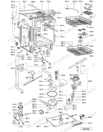 Схема №1 ADG 6556 IX с изображением Дисплей для электропосудомоечной машины Whirlpool 481227658147