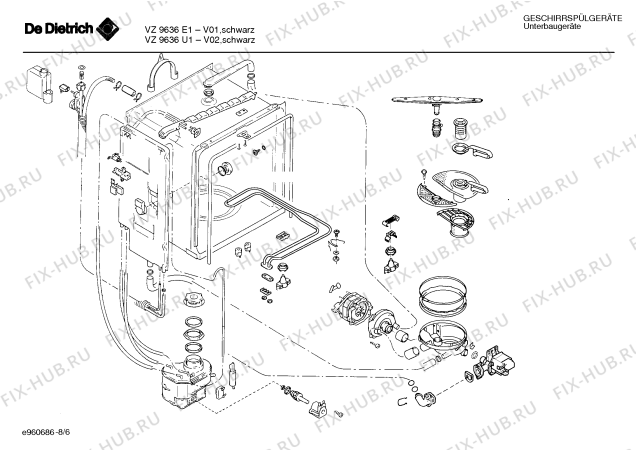 Схема №2 SMVDDA1GB с изображением Передняя панель для посудомоечной машины Bosch 00297113