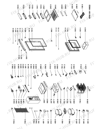 Схема №1 ART 836/G/CATS с изображением Дверка для холодильной камеры Whirlpool 481944269216