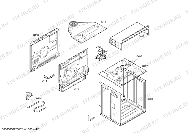 Схема №2 4HF415X с изображением Кнопка для электропечи Bosch 00610987