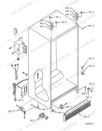 Взрыв-схема холодильника Whirlpool ART725 (F092338) - Схема узла