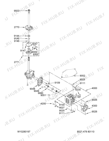 Схема №2 3LSR6233EQ AWM 941 с изображением Труба для стиралки Whirlpool 481903948705