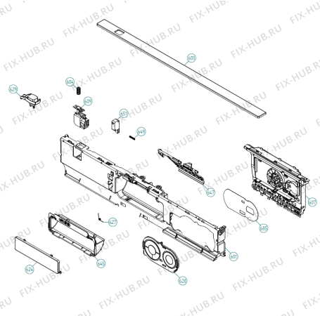 Взрыв-схема посудомоечной машины Asko D5424 EU   -White (386091, DW90.1) - Схема узла 06