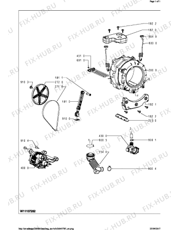 Схема №1 FWF81683WEEU с изображением Всякое для стиральной машины Whirlpool 488000525251