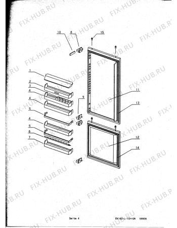 Взрыв-схема холодильника Electrolux IK307.3LIWE - Схема узла Door 003