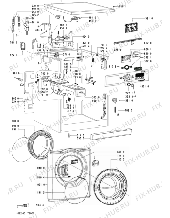 Схема №1 STEAM 9000 с изображением Микромодуль для стиральной машины Whirlpool 480111102567