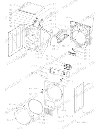 Схема №1 AZI-HP 7600 с изображением Микромодуль для стиралки Whirlpool 481010552203