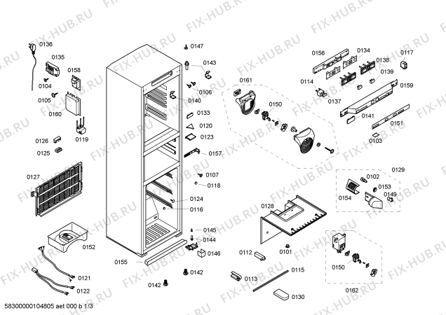 Схема №2 KG25F230 с изображением Ручка двери для холодильной камеры Siemens 00441244