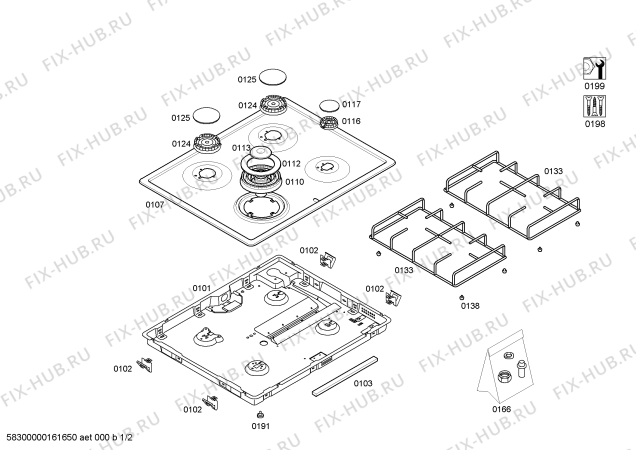 Схема №1 3EFX395B 3G+1W FLAME BA60OVEN с изображением Горелка для плиты (духовки) Bosch 00657735