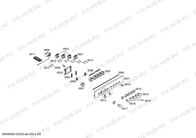 Схема №2 P1HCB48525 с изображением Зажим для плиты (духовки) Bosch 00604556