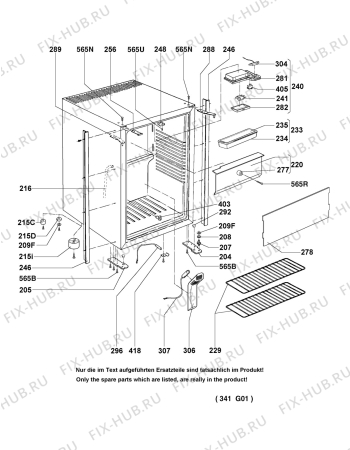 Взрыв-схема холодильника Dometic (N Dc) RH341LD - Схема узла Housing 001