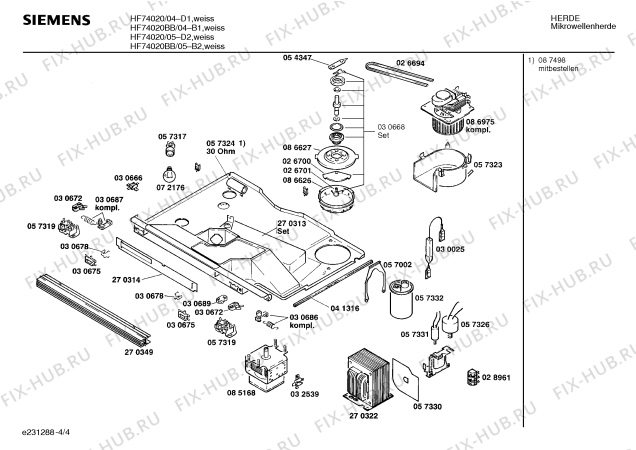 Схема №2 HF74040NL с изображением Кулинарная книга для микроволновой печи Siemens 00514061