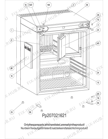 Взрыв-схема холодильника Electrolux RF62KF (ELUX) - Схема узла Housing 001