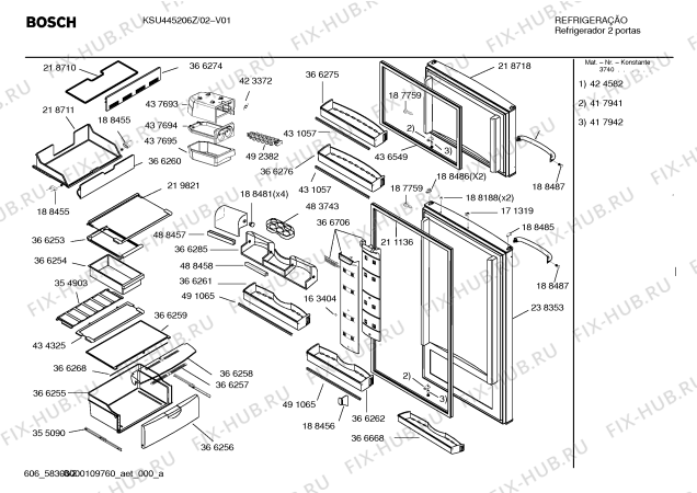 Взрыв-схема холодильника Bosch KSU445206Z - Схема узла 02