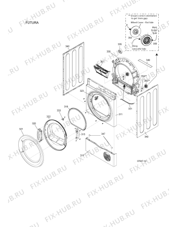 Взрыв-схема стиральной машины Hotpoint-Ariston TCL83B6PZEU (F076882) - Схема узла