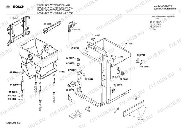 Схема №3 WOV5800FG EXCLUSIV с изображением Вкладыш в панель для стиралки Bosch 00285104