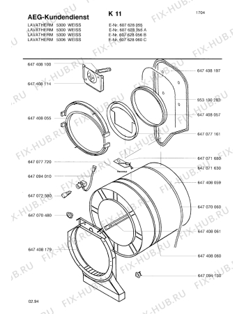 Взрыв-схема стиральной машины Aeg LTH5300-W - Схема узла Section2