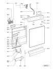 Схема №1 GSFS 4341/2 WS с изображением Панель для посудомойки Whirlpool 481245372163