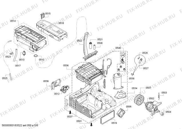 Схема №3 WTW86564 EcoLogixx 7S SelfCleaning Condenser с изображением Панель управления для сушильной машины Bosch 00749423
