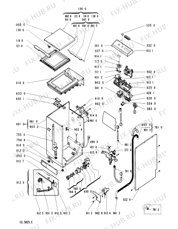 Схема №2 WAT 6110/WS-F с изображением Обшивка для стиральной машины Whirlpool 481945328325