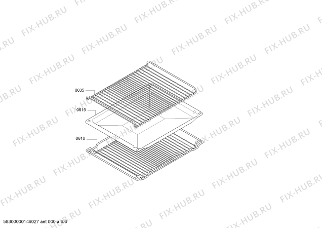 Схема №3 B13P40S1FR с изображением Ручка двери для плиты (духовки) Bosch 00668825