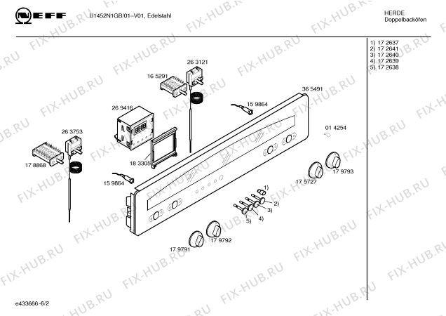 Схема №2 U1452B1GB с изображением Инструкция по эксплуатации для плиты (духовки) Bosch 00580218